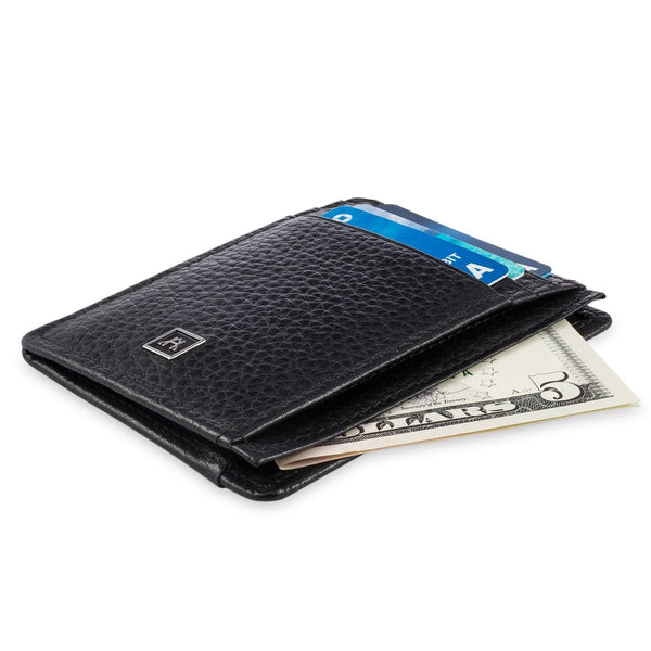 Front Pocket Wallet - Pebble Cowhide Leather
