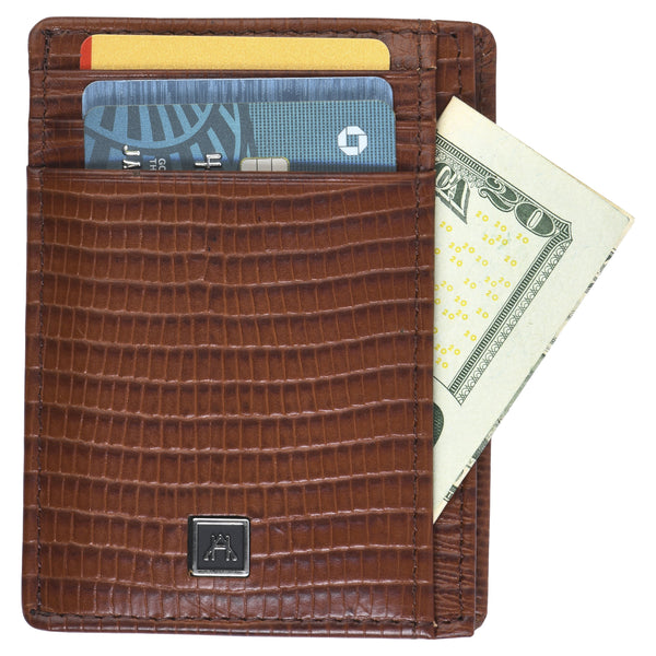 Front Pocket Wallet - Cow Lizard Leather