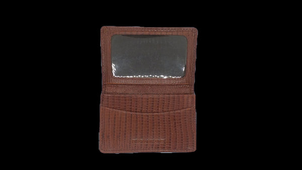 Bifold Pouch Wallet - Cow Lizard Leather