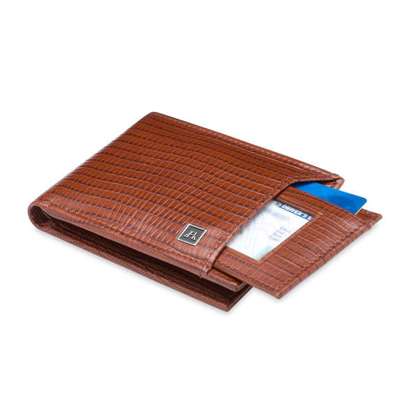 Removable ID Billfold Wallet - Cow Lizard Leather