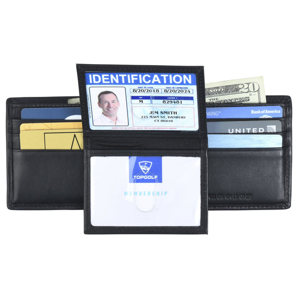 Billfold with ID Pullout - Lamb Skin Nappa Leather