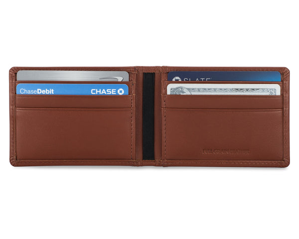 Micro Billfold Wallet w/Elastic - Glazed Buffalo Calf